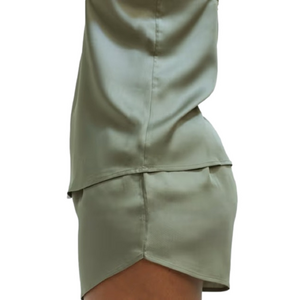 ETTITUDE Women’s Sateen Shortie pajama shorts in moss